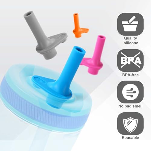 6-Piece Replacement Bite Valve Set for Zak Water Bottles - Silicone