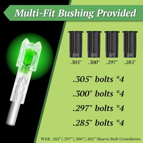 Lighted Arrow Nocks - 4PCS Universal Fit with LED Switch