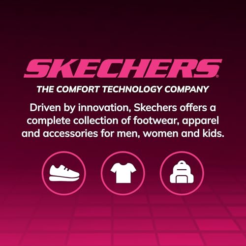 Skechers Women's 8-Pack Work Collection Crew Socks with Extra Cushion & Mesh Ventilation, Size 9-11, Black/Pink Glo/Bluefish