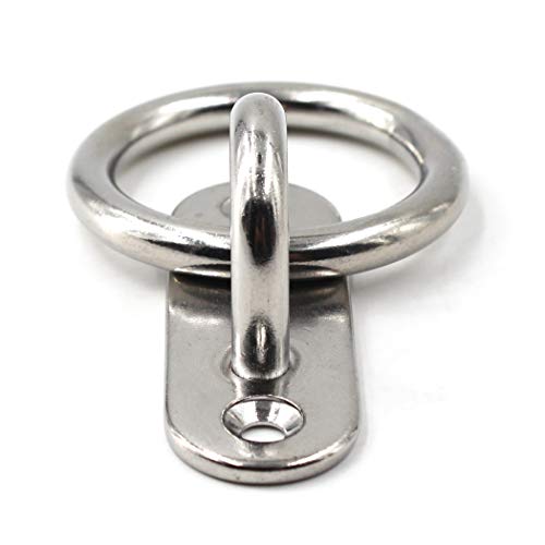 9mm Stainless Steel Eye Pad Plate with Ring - Yoga Swings & Hammocks