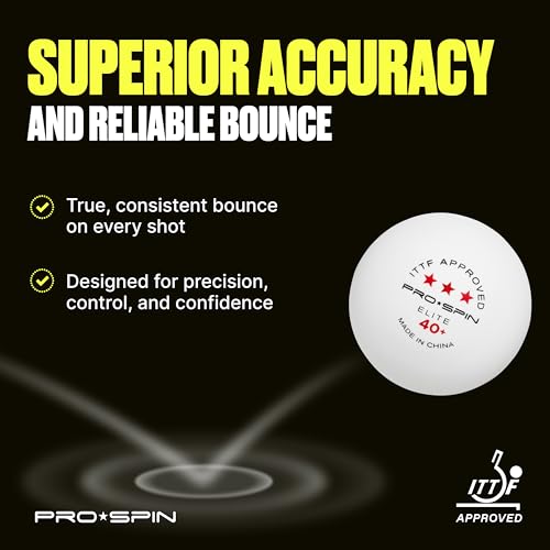 3-Star Table Tennis Balls - ITTF Approved 40+ ABS Ping Pong Balls (Pack of 3)