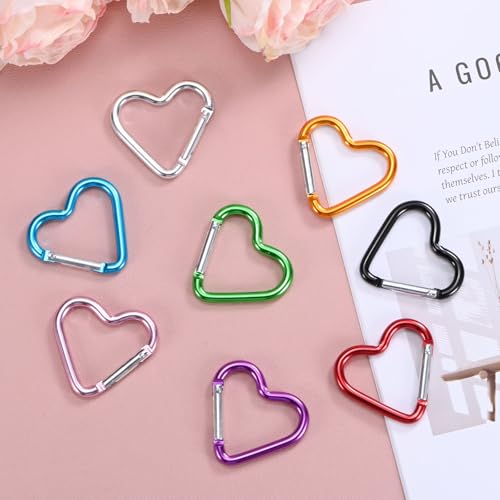 Heart Shaped Snap Clip - Durable Keychain Clip - Purple