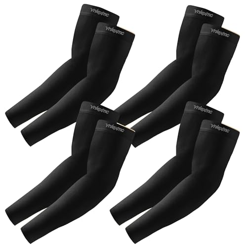 Cooling Arm Sleeves UV Sun Protection - 4 Pack Black