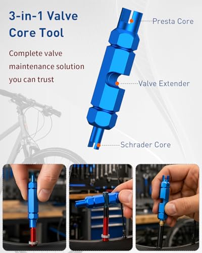 Bike Spoke Wrench Tool Kit with Tire Levers - 3Pcs Set