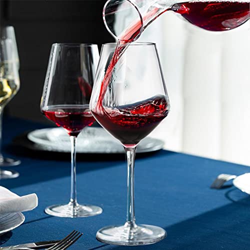 Dicunoy 16 oz Unbreakable Stemmed Wine Glasses Set, Plastic Goblets for Outdoor Patio Poolside Camping