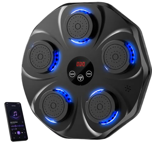Best Molly Black Wall Boxing Machine with LED Display & Gloves - Home Fitness & Boxing Game