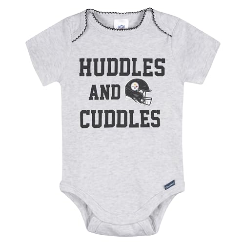 NFL Baby Girls 3-Pack Long Sleeve Bodysuits for Comfort