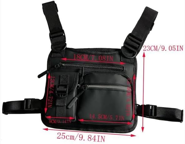 Skiennix Adjustable Nylon Chest Bag - Multi-Functional Sporty Vest for Hiking & Cycling