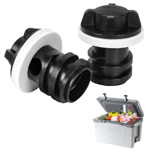 Cooler Drain Plug Replacement - Leak-Proof - 2 Pack - Black