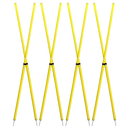 Soccer Agility Poles Set - 8 Adjustable Telescopic Training Poles
