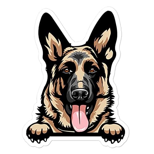 German Shepherd Peeking Paws Sticker (2 Pack) 4¡± x 3¡± German Shepherd Vinyl Decals for Cars, Car Windows, Water Bottles, Phones. Gift for German Shepherd Owner, K9