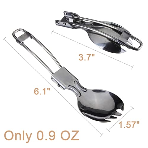 Ultralight Stainless Steel Folding Spork for Camping - TP Fold Fork