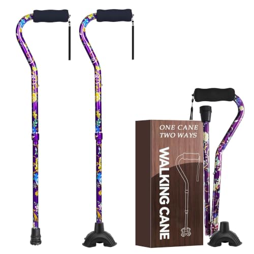 YOKABOZE Purple Glory Folding Cane for Seniors, Lightweight & Adjustable with Non-Slip Base