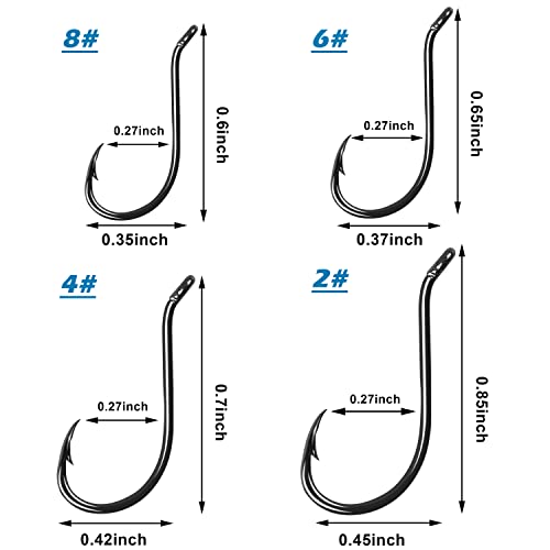 4# Octopus Fishing Hooks - 100pcs High Carbon Steel Circle Hooks