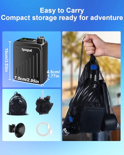 Portable Camping Shower Pump IPX8 Waterproof Handheld Water Pump