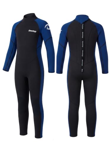 Owntop Kids 3/2mm Blue Wetsuit - Full Body Neoprene for Cold Water Swimming