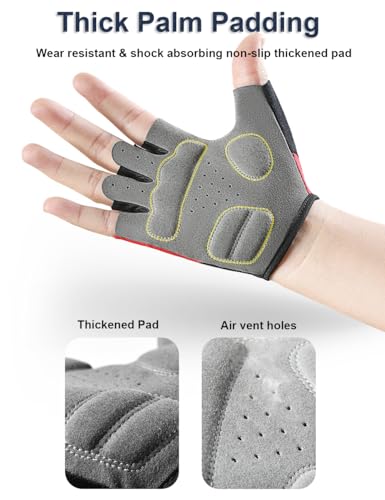 Cycling Gloves for Men & Women - Padded MTB Gloves - Black - X-Large