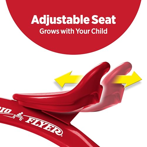 Toddler Tricycle Red Rider Trike - Ages 2.5-5, Quiet Ride Wheels