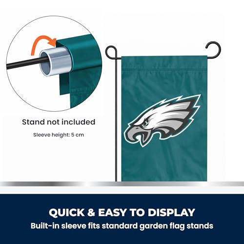 Philadelphia Eagles Garden Flag - 12.5x18 Inch Nylon Outdoor Decor