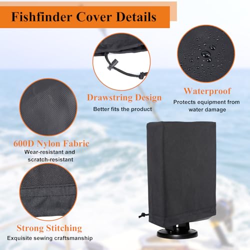 Fish Finder Cover for 3-4 Inch Devices - Waterproof Oxford Fabric