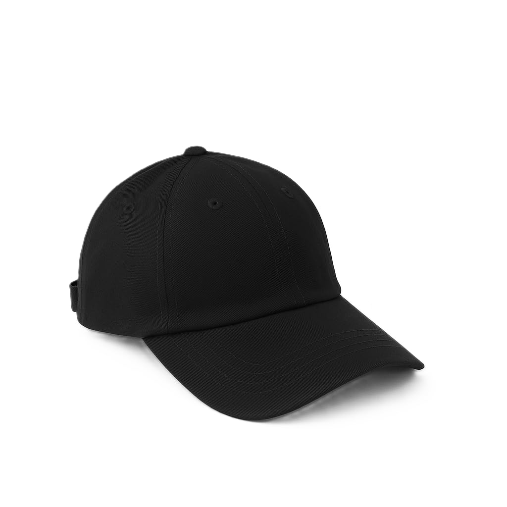 Baseball Cap Adjustable Size Caps for Running Workouts & Outdoor Activities All Seasons (US, Alpha, One Size, Black - 1pc)