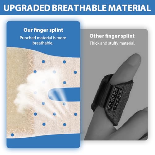Adjustable Finger Brace - 5 PCS Breathable Trigger Finger Splint - One Size Beige