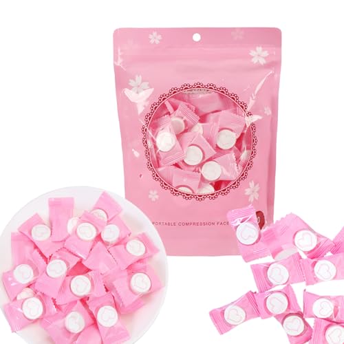 100 Compressed Towels - Portable Travel Coin Tissue for Camping & Beauty