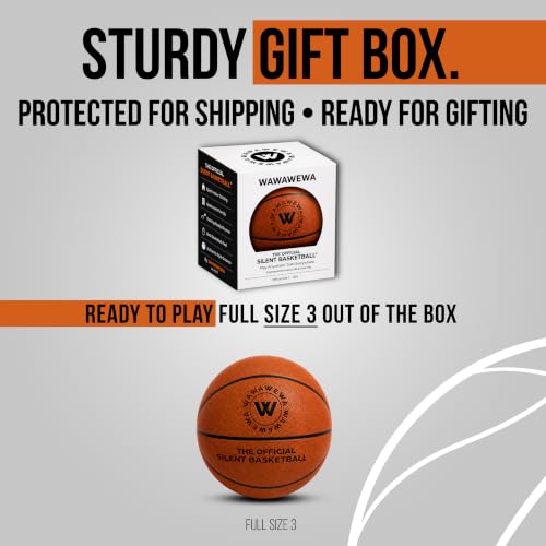 WAWAWEWA Silent Indoor Basketball Mini Size 3 Foam Training Ball 22"