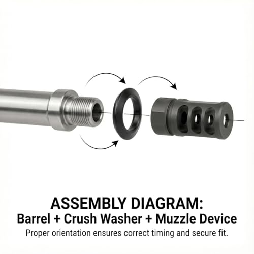 5/8 x 24 Crush Washer - Carbon Steel, Black Oxide, 5 Pack