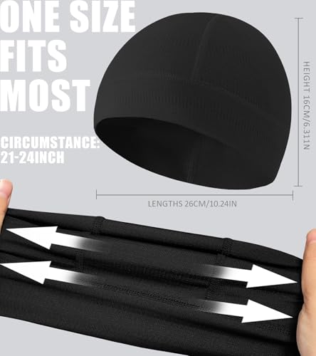 Cooling Skull Cap Helmet Liner for Men & Women - Black Set A