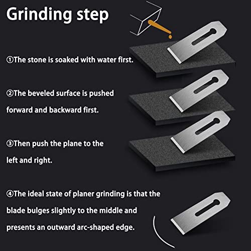 2 Pack Bench Hand Plane 2-Inch Blade Replacement Woodwork Planer Cutter 51MM Wide Iron Blades Steel Carpentry Edge Trimming Saw for No.4 No.5 Woodworking Tool