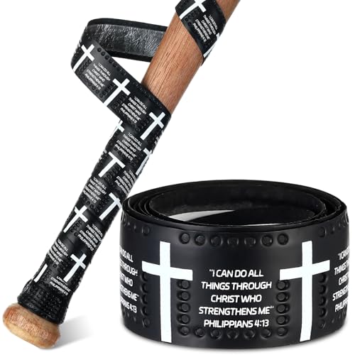 Baseball Bat Grip Tape - Faith-Inspired Cross Design - Black