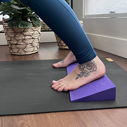 Yoga Wedge for Sensitive Wrists - Durable Support - Purple