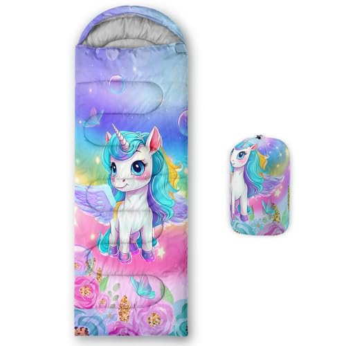 XYNHML All Seasons Waterproof Camping Sleeping Bag for Adults & Kids - Unicorn1 Variation