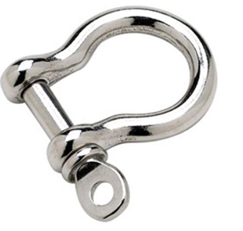 Marine Grade Stainless Steel Bow Shackles - 1/8" - 200 lbs