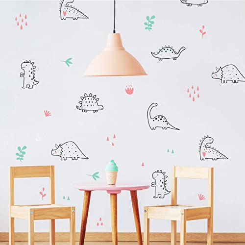 Wall Decals, Peel and Stick Stickers, Drawing Dinos