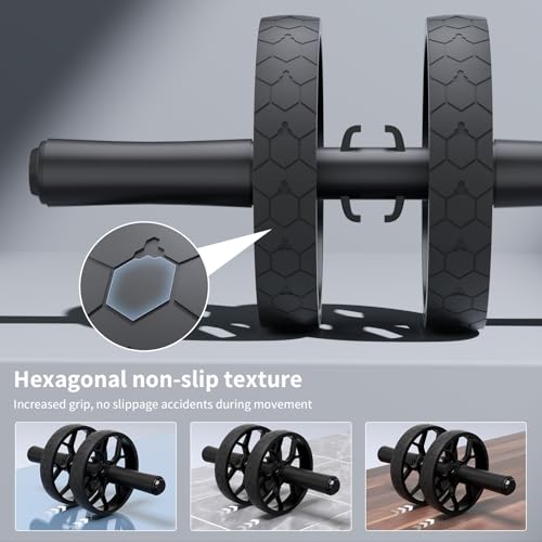 Adjustable Resistance Ab Roller Wheel with Knee Pad - Core Workout