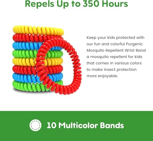 DEET-Free Mosquito Repellent Bracelets for Adults - 10 Pack