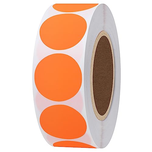 1-Inch Fluorescent Orange Shooting Target Stickers - 1,000 Patches