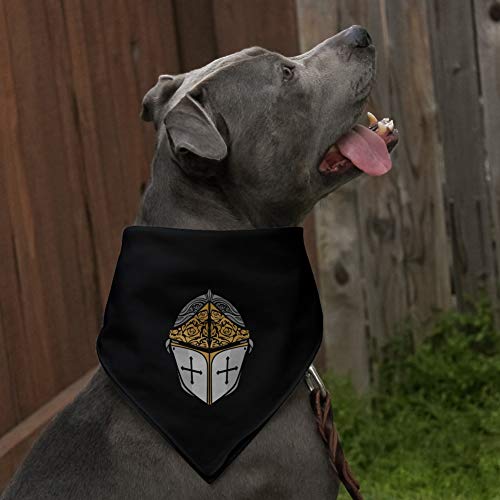 Knight Warrior Helmet Dog Bandana - Black