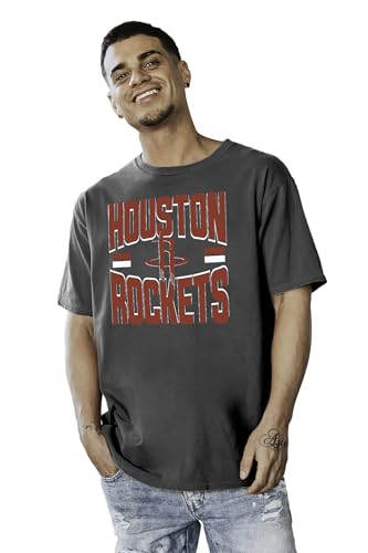 Houston Rockets Black NBA Unisex T-Shirt - Ringspun, Officially Licensed, Large