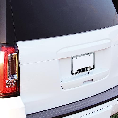 NFL Las Vegas Raiders Two-Tone Chrome License Plate Frame - 12" x 6"