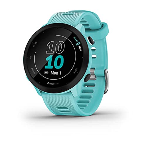 Garmin Forerunner 55 GPS Running Watch - Aqua, Renewed