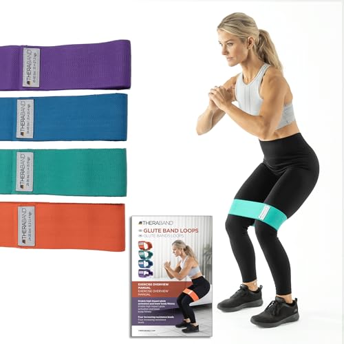 THERABAND Glute Band Loops, Resistance Exercise Set, Workout,