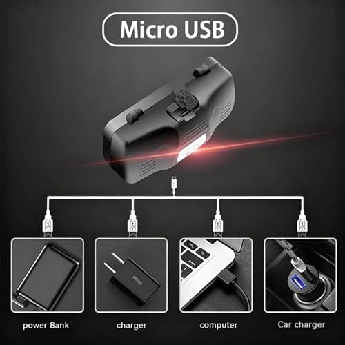 LUXNOVAQ Rechargeable Red LED Headlamp for Hunting - Adjustable, Waterproof