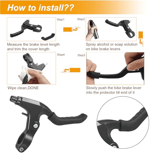 Silicone Brake Lever Covers for Mountain Bike - Blue