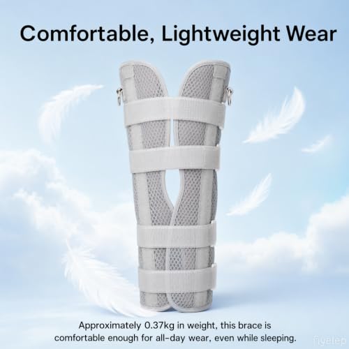 RAWMOCE 17.7" Knee Immobilizer Brace Post-Op Support with Aluminum Stays