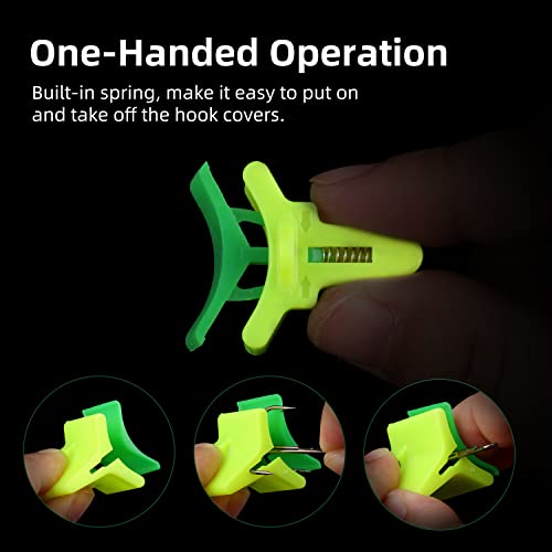 RUNCL Small Treble Hook Covers 50pcs Fishing Hook Safety Caps for Sizes 4-10