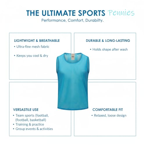 Practice Vests for Youth & Adult Teams - Basketball, Soccer, Football, Volleyball