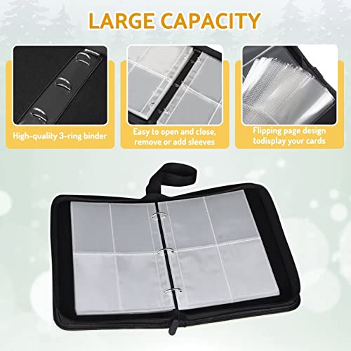 A-football Soccer Card Binder Holder 480 Pockets with 60 Removable Sleeves - Waterproof, Portable Collector Organizer by Bebomne